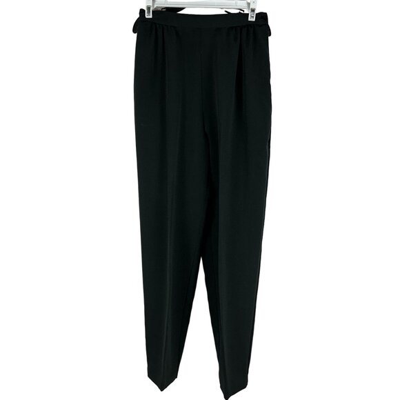 Lady Manhattan Women's Dress Trousers Size 8 Black 100% Polyester - Picture 1 of 6